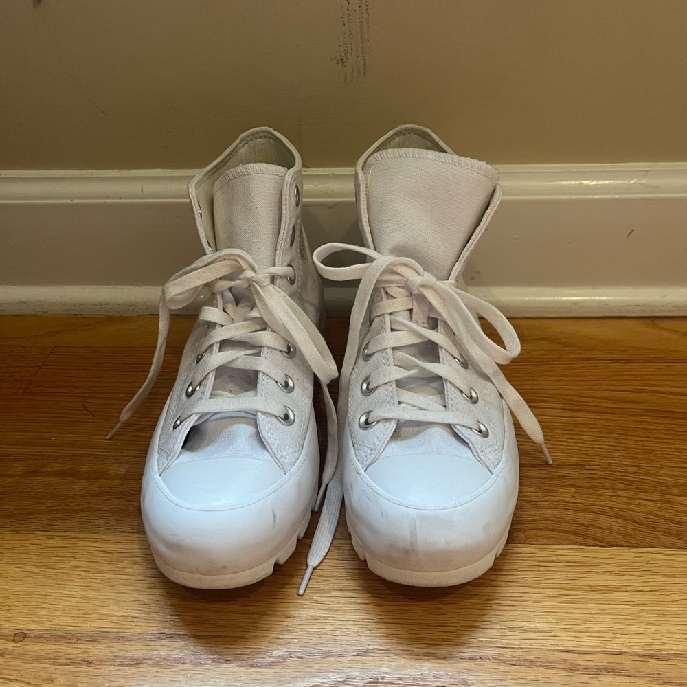 Women’s Converse All Star White High-Top Sneakers, Size 7 - Picture 2 of 6